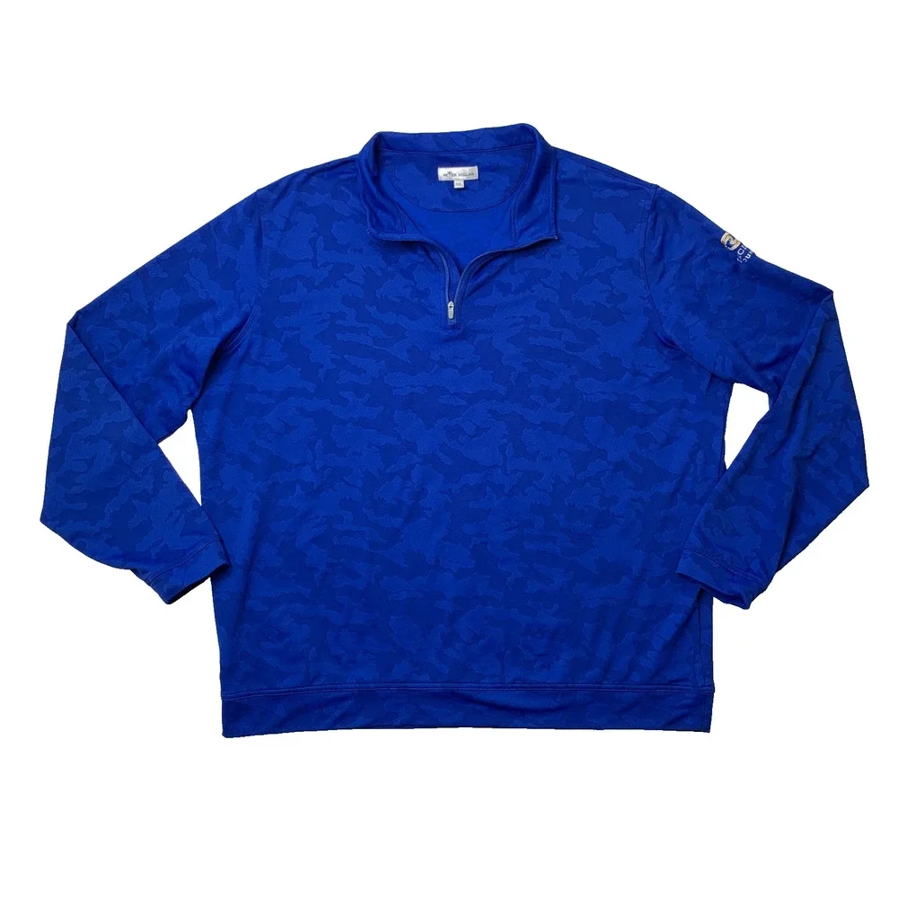 Peter Millar Sweatshirt Mens XXL Camo Crown Sport Perth Performance Quarter Zip